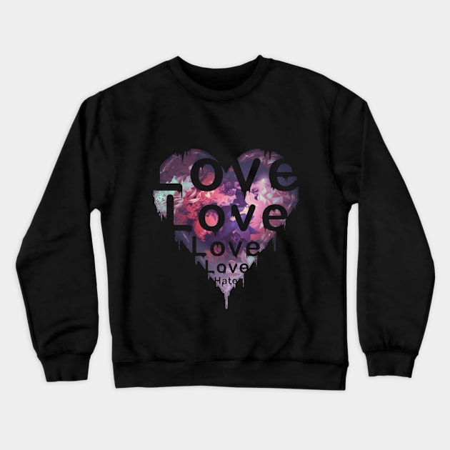 Flower Heart LOVE Crewneck Sweatshirt by Monstrous1